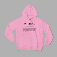 Load image into Gallery viewer, SHEEO (BLACK DEFINITION) Premium Hooded Sweatshirt
