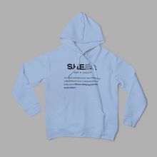 Load image into Gallery viewer, SHEEO (BLACK DEFINITION) Premium Hooded Sweatshirt
