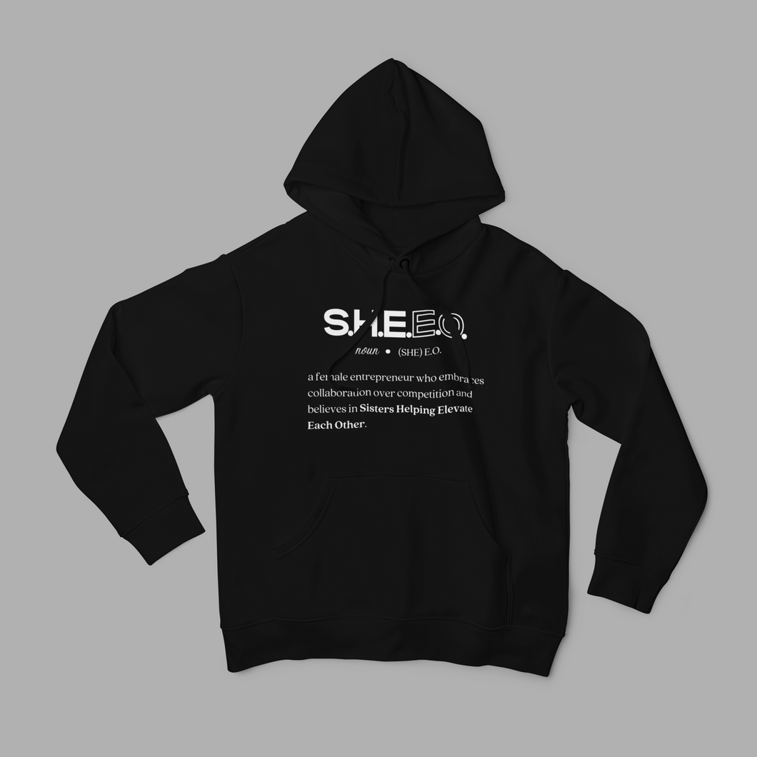 SHEEO (WHITE DEFINITION) Premium Hooded Sweatshirt