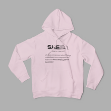 Load image into Gallery viewer, SHEEO (BLACK DEFINITION) Premium Hooded Sweatshirt
